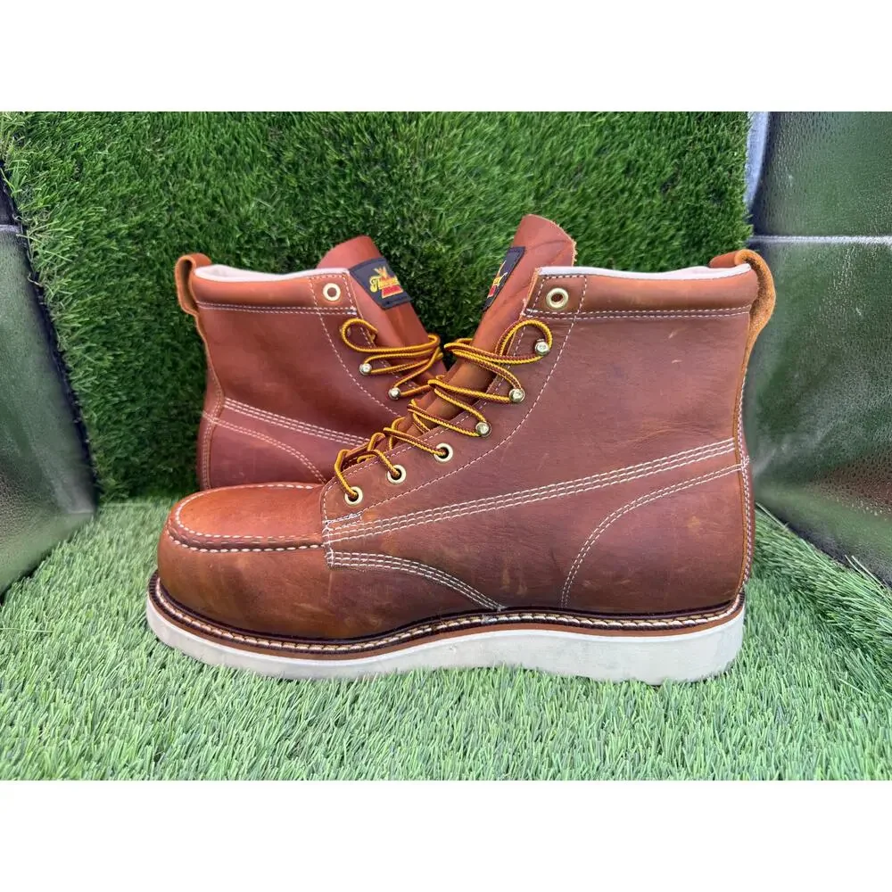 Vintage Thorogood American Heritage 804-4200 Combat Boot Men's 11D Brown Leather